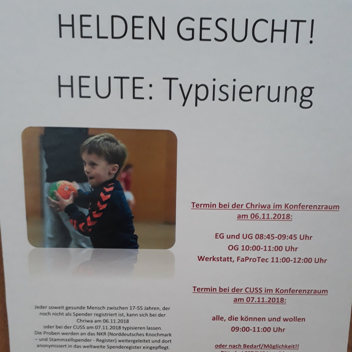 Typisierungsaktion bei der Chriwa