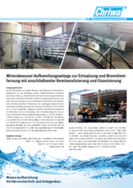 Referenz "Mineralwasser-Aufbereitungsanlage zur Entsalzung und Bromid entfernung mit anschließender Remineralisierung und Ozonisierung"
