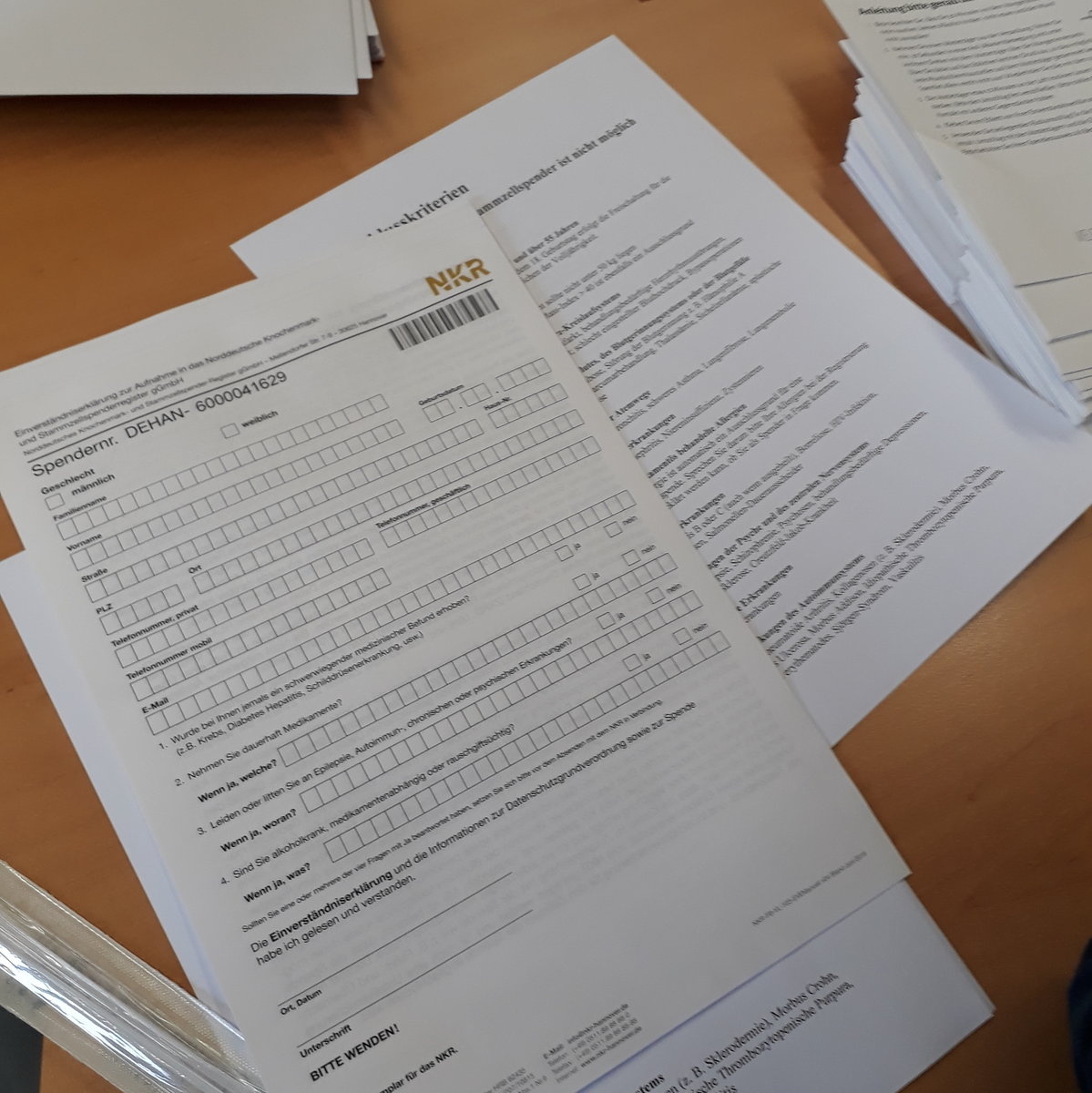 Typisierungsaktion bei der Chriwa