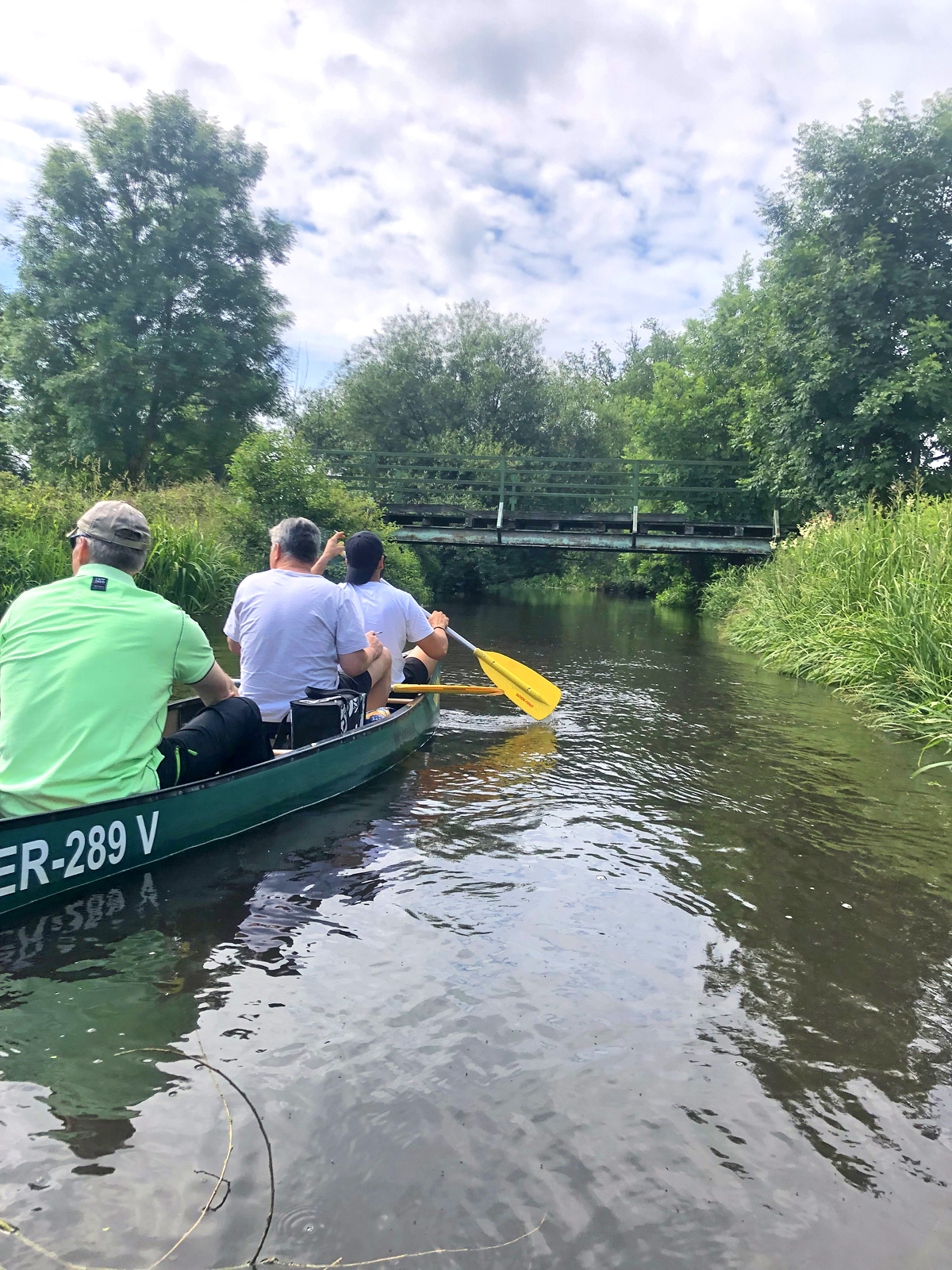 Canoe tour chriwa group in örtze river near Winsen, Germany